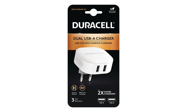 Duracell Dual 24W USB-A Ladegerät