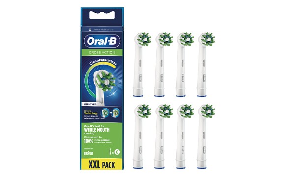 Oral-B CrossAction Black Refill Heads 8 pack