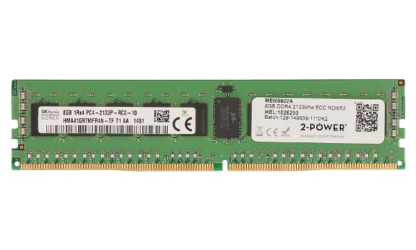 ProLiant XL190r Gen9 8GB DDR4 2133MHz ECC RDIMM