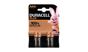 Duracell Plus Power AAA Pack von 4 Batterien