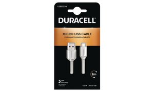 Duracell 2m USB-A auf Micro USB Kabel