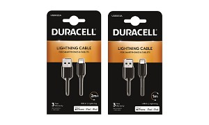 Duracell 1m+2m USB-A zu Lightning Kabel